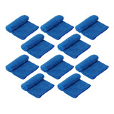 Paños De Limpieza, 10 Unidades, Azul, Cuadrado, Suave