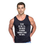 Polera Hardwork To Be In 1%  Motivacional Crossfit Tank