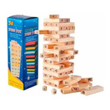 Jenga De Madera Juego Yenga 54 Piezas Mediano Torre Bloques