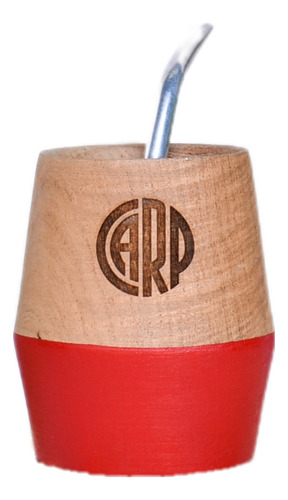 Mate De Madera Pintado A Mano