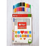 Estuche X 30 Microfibras Filgo 038 Incluye 5 Pastel Y 5 Fluo