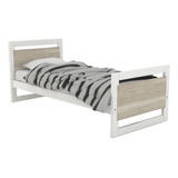 Cama Simple 1 Plaza Teen Blanco/helsinki