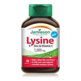 Jamieson Lisina + Zinc Y Vitamina C 1000 Mg, 60 Comprimidos