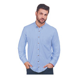 Camisa Hombre Formal Azul 019-19