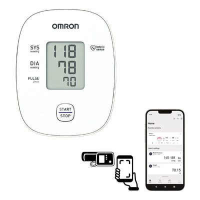OMRON X2 Monitor de Presión Arterial De Brazo Básico Blanco. | Meses sin interés