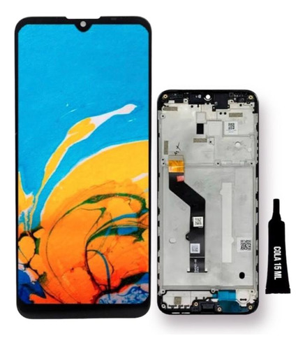 Tela Display Oled Compatível Moto G9 Play Xt2083 C/aro +cola