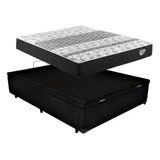 Ecoflex Molas Soft Cama Box Baú Viúva + Colchão 1.20 X 1,98 Cor Suede Preto