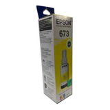 Botella Tinta Epson T673 Amarilla Original Para L800
