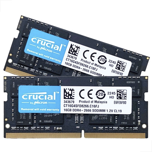 Kit Memória Crucial Ddr4 32gb(2x16gb) 2666mhz 1.2v Notebook