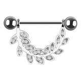 Piercing Nipples Pezoneras Laureles Con Strass Por Par 