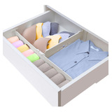 Kit 4 Organizador Divisoria De Gavetas Ajustavel Branco