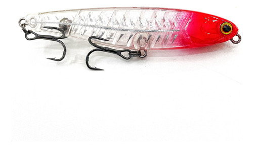 Isca De Pesca Artifical Jackall Bonnie 85 Cor Red Head Clear Skelton Com 2 Ganchos Do 8.5cm X 8.7g Para Uma Profundidade Máxima De 0m