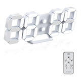 Reloj De Pared Led 3d Reloj Despertador Grande Snooze Para O