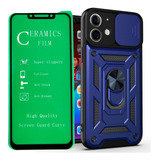 Estuche Antichoque Reforzado + Vidrio Cerami Para iPhone 11