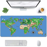 Mouse Pad Grande Mapa Mundial Mario Bros Art 30x70cm