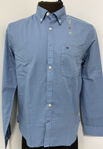 Camisa Tommy Hilfiger Denim Manga Larga Slim Fit Original