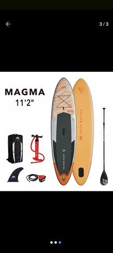 Sup Inflable / Magma 2023 Aqua Marina 11' Pies Color Naranja