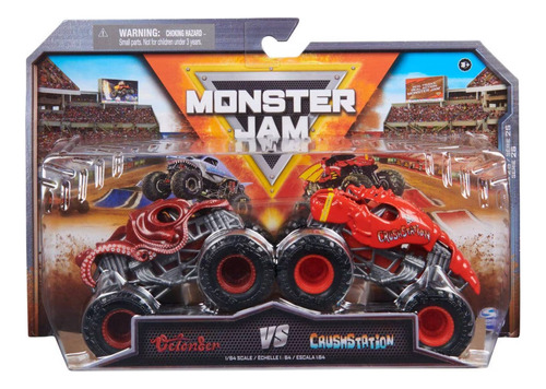 Hot Wheels Monster Jam Doble Octonder Y Crushtation Truck