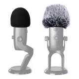 Kit 2 Filtro Anti Pop Esponja Y Peludo Micro Blue Yeti X