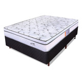 Cama Box Colchão Casal Molas Ensacadas Pillow Cor Preto