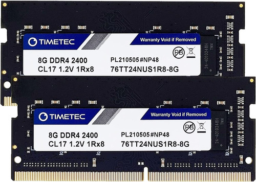 Memorias Ram Timetec 16 Gb (2 X 8 Gb) Ddr4 2400 Mhz Cl17