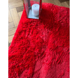 Alfombra Plush Shaggy Rojo 140x190cm Kreatex