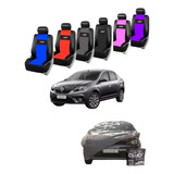 Combo Cubre Asientos Tapizado + Cubre Coche Uv Renault Logan