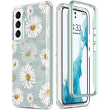 Funda Para Samsung Galaxy S22 Plus - Verde Agua Con Flores