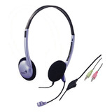 Auriculares Genius Headset Hs-02b Vincha Con Micrófono Azul