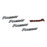 Emblema Pioneer Audio Carro Parlante Aluminio X4 Unidades