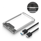 Cofre Case Transparente Disco Duro Sata2.5 Usb3.0