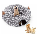 Luckitty Cama Grande Tipo Túnel Para Perros Y Gatos Con Coj