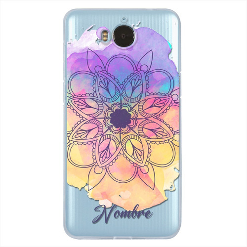 Funda Huawei Antigolpes Mandalas Personalizada Con Nombre