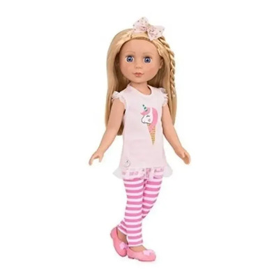 Muñeca Con Purpurina Para Niñas De Battat Lacy 14 Poseabl