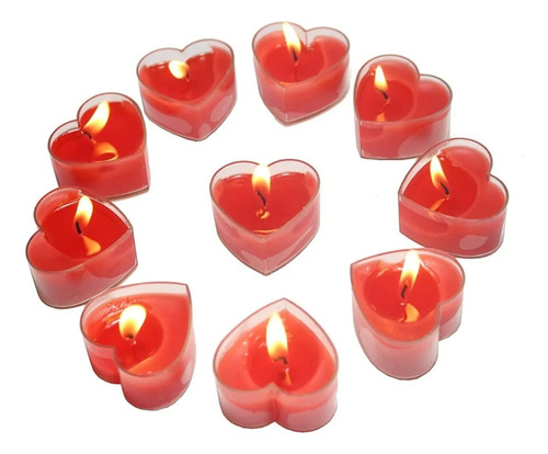 Velas Forma De Corazon X 4 Unidades - San Valentin Enamorado