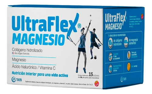 Ultraflex Magnesio Colageno Hidrolizado 15 Sobres De 14g