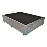 Cama Box Baú Casal 138x188 Fabricação Própria Reforçado Cor Suede Cinza