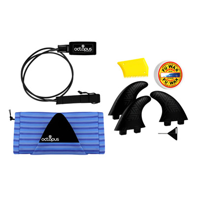 Leash Surf 6´ Capa Pranchinha Parafina 80 Gr Quilhas Surf S5 Capa Azul