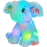 Bstaofy Light Up Elephant Soft Plush Toy Cozy Floppy Led Stu