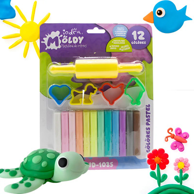 Set De Plastilina Indra Con Accesorios 12 Barras De Colores Colores | MercadoLibre