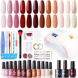 Gellen Kit De Esmalte De Uñas De Gel Con Luz Led U V 72 W Se