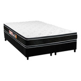 Conjunto Box-colchão Castor D33 Black E White Air+cama Universal Black Queen 158
