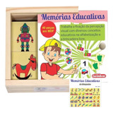 Jogo Memoria Brinquedo Educativo Infantil Pedagogico Madeira