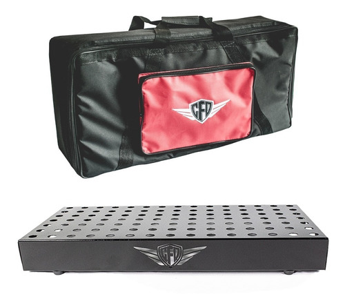 Pedalboard Cfd Style 61x31 Com Bag + Elétrica + Leds + Fonte