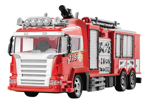 2wd Rc Camión De Bomberos Control Remoto Coche Niños Juguete