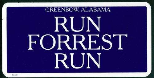 Chapa Patente Forrest Gump 13x30 Run Forrest Run