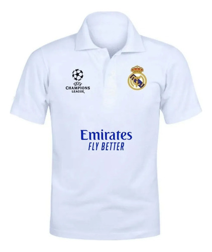 Camisa Gola Polo Real Madrid Camiseta Masculina Torcedor 