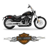 Emblema Adesivo Resinado  Harley Davidson Rs29 Fk Cor Cromado