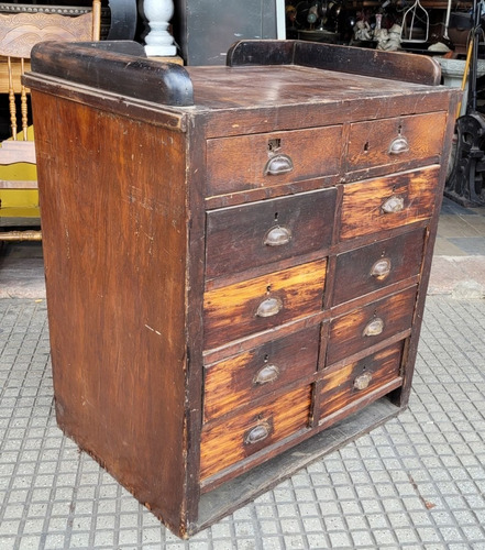 Cajonera Mostrador Antiguo 10 Cajones 83 X 57 X 1,00 Alto