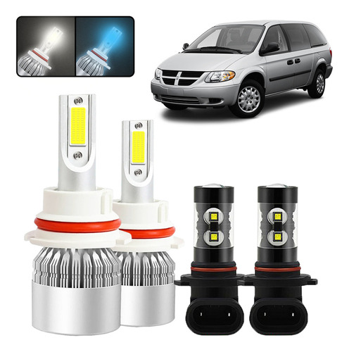 Kit De Focos Led 9007 9145 Para Dodge Grand Caravan 01-2007